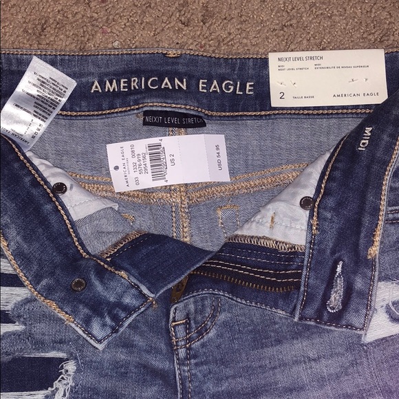 American Eagle Next Level Stretch Midi Shorts NWT - Picture 3 of 5